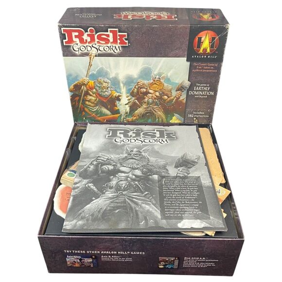 RISK GODSTORM Skill Board Game 2004 Hasbro Avalon Hill 105%COMPLETE! +17 TOKENS - Picture 10 of 15